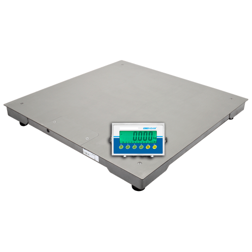 Adam Equipment PT Stainless Steel Platform Scales with AE 403 Indicator, 3000kg Capacity, 1kg Readability, 1000 x 1000 mm - PT 310S + AE403 - Click Image to Close